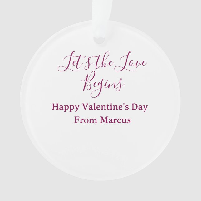 lets the fun begins happy new year name year simpl ornament (Front)