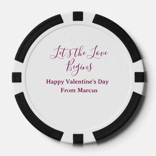 lets the fun begins happy new year name year simpl poker chips (Front)