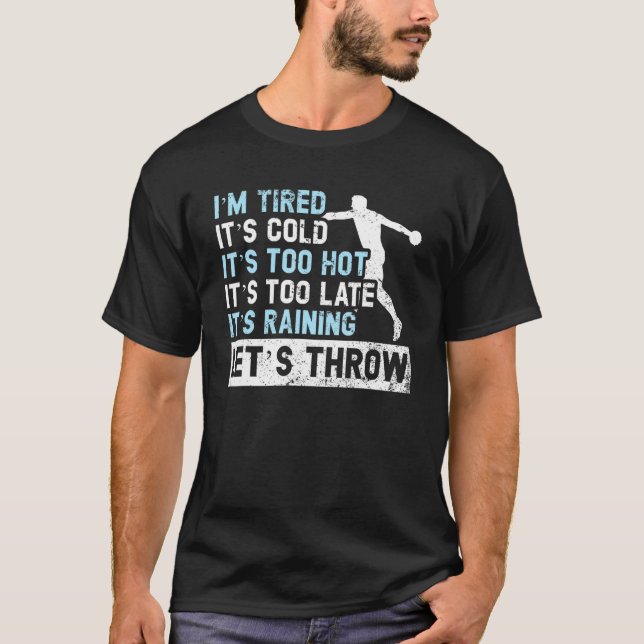 Let's Throw Athlete Sport Track And Field Discus T T-Shirt (Front)
