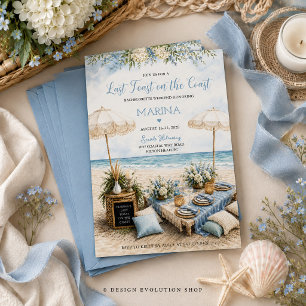 Let's Toast on the Coast Coastal Beach Invitation