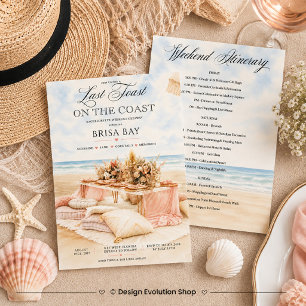 Let's Toast on the Coast Coastal Beach Invitation