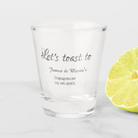 Let's toast to engagement party name date elegant 