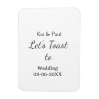 Let's toast to wedding add name date simple couple