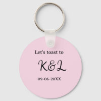 Let's toast to wedding engagement name letter pink