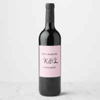 Let's toast to wedding engagement name letter pink