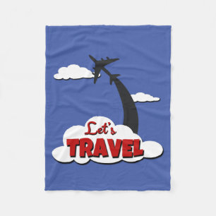 Let's travel fleece blanket