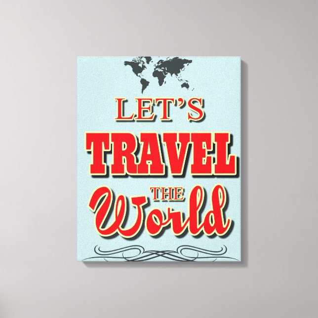 Let's travel the world canvas print (Front)