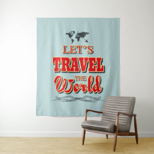 Let's travel the world tapestry
