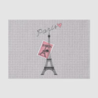 Let's Travel to Paris Eiffel Tower, Stamp, & Heart