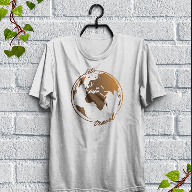 Let's Travel | Travel Lover | World Map T-Shirt (Creator Uploaded)
