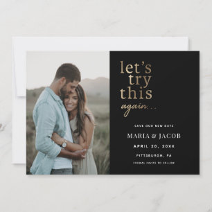 Let's Try this Again Save the Date Invitation