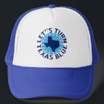 Let's Turn Texas Blue Vote Democrat Political Trucker Hat<br><div class="desc">Let's turn Texas blue and flip the senate in the 2020 election. Vote straight ticket democrat and make sure that Biden wins for the democratic party.</div>