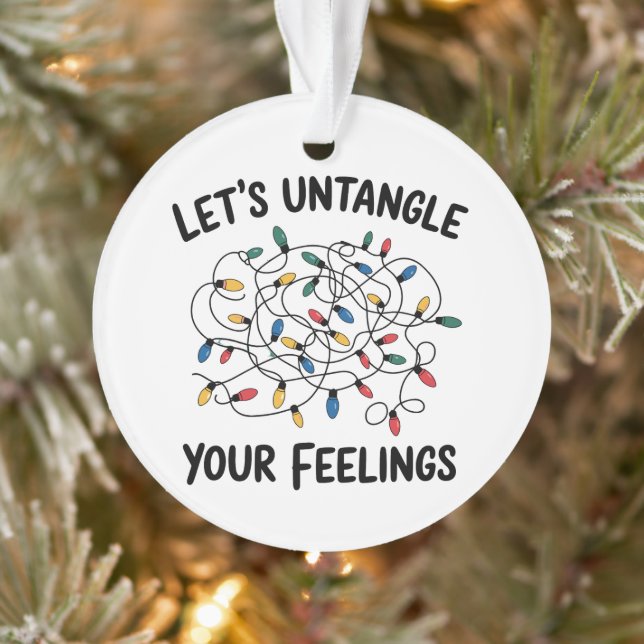 Let's Untangle Your Feelings School Counsellor  Ornament (Tree)