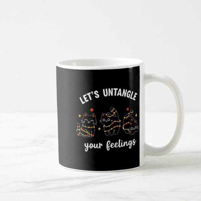 Let's Untangle Your Feelings School Counselor Chri Coffee Mug (Right)