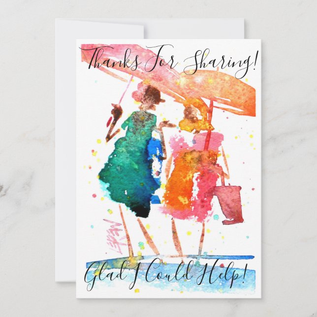 Lets Walk and Talk Thank You Card (Front)