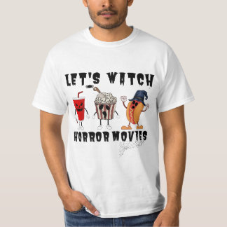 Let's watch horror movies funny Ghost skelton T-Shirt