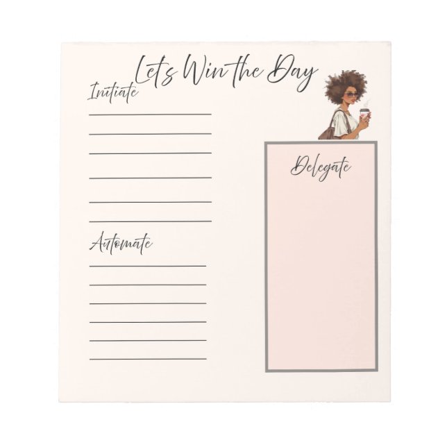 Let's Win the Day Notepad (Front)
