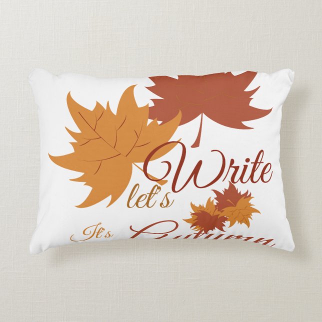Let's write, it's autumn decorative cushion (Front)