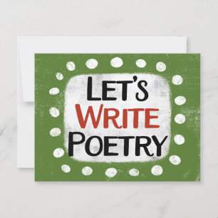 Let's Write Poetry Greeting Card