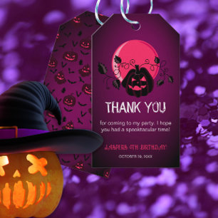 Let'sGet Spooky Halloween Birthday Party Thank You Gift Tags