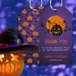 Let'sGet Spooky Halloween Birthday Party Thank You Gift Tags<br><div class="desc">Modern Halloween design for spooktacular birthday party with scary pumpkin and orange moon purple background. A gender-neutral design,  perfect for October celebrations! Template is easy to personalise.</div>