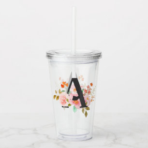 Letter A Acrylic Tumbler