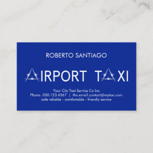 Letter-A Airplane Airport Taxi Business Card