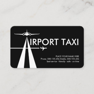 Letter-A Airport Runway Taxi Service Business Card