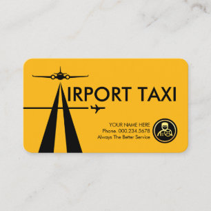Letter-A Airport Runway Taxi Service Business Card