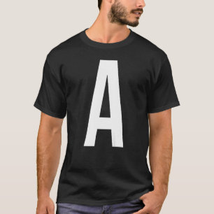 LETTER A ALPHABET MONOGRAM INITIAL T-Shirt