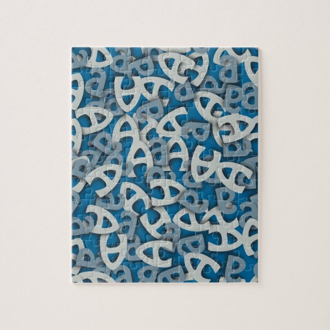 Letter A Blue Jigsaw Puzzle (Vertical)