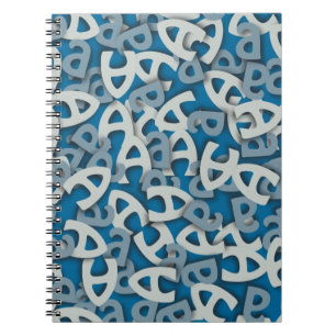 Letter A Blue Spiral Notebook