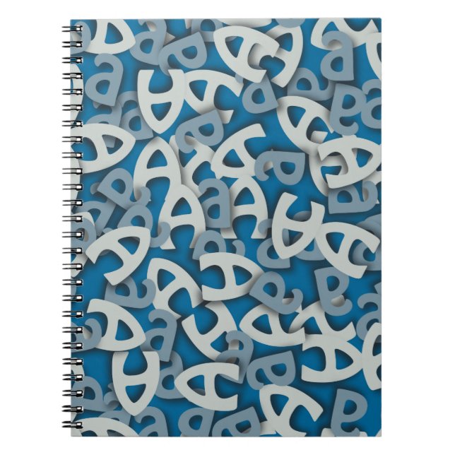 Letter A Blue Spiral Notebook (Front)