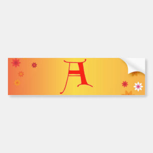 Letter A Bumper Sticker