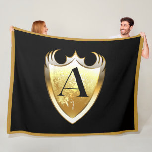 Letter A Capital Alphabet Fleece Blanket