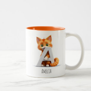Letter A Cat Alphabet Coffee Mug