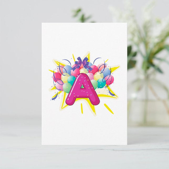 Letter A Celebration Invitations (Creator Uploaded)