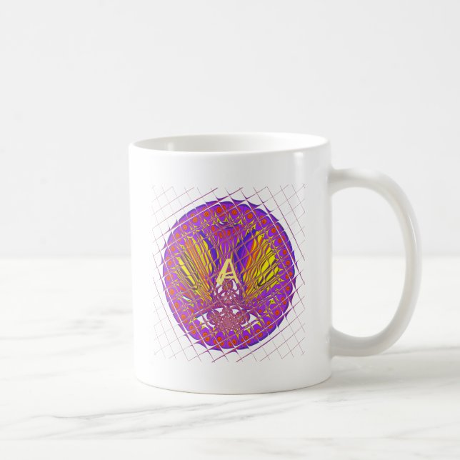Letter A, Colourful logo text design Coffee Mug (Right)