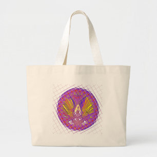 Letter A, Colourful logo text design Large Tote Bag