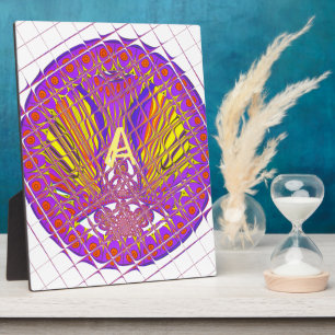 Letter A, Colourful logo text design Plaque