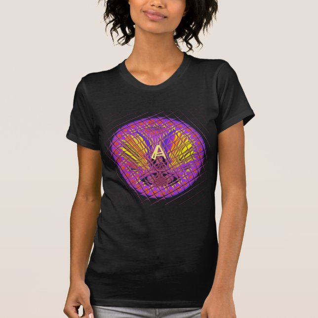 Letter A, Colourful logo text design T-Shirt (Front)
