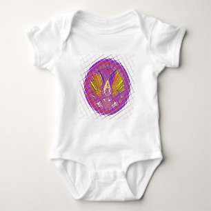 Letter A Colourful Logo Text Radiant Initial Art Baby Bodysuit
