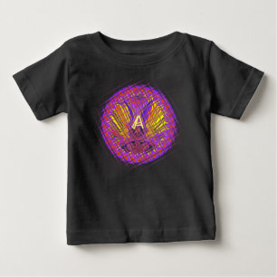 Letter A Colourful Logo Text   Radiant Initial Art Baby T-Shirt