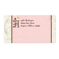 Letter A  Cupcake Business Address Mailing Labels