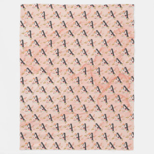 Letter A Fleece Blanket