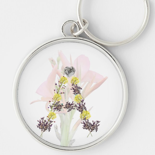 Letter A Flower Keychain (Front)