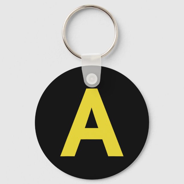 Letter A Funny Chipmunk Group Matching Halloween C Key Ring (Front)