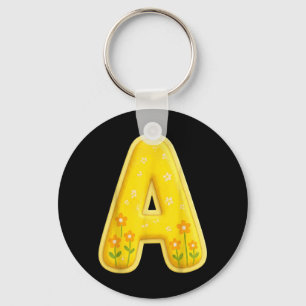 Letter A Funny Group Matching Halloween Costume Key Ring