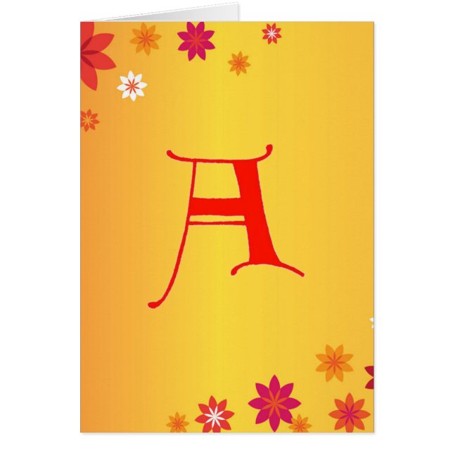Letter A Greeting Card (Front)