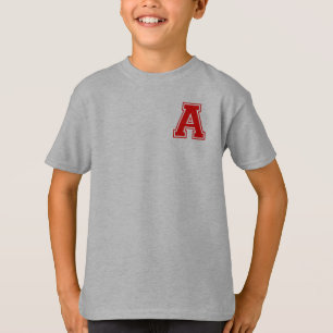 Letter A - Initial Name Alphabet Monogram T-Shirt
